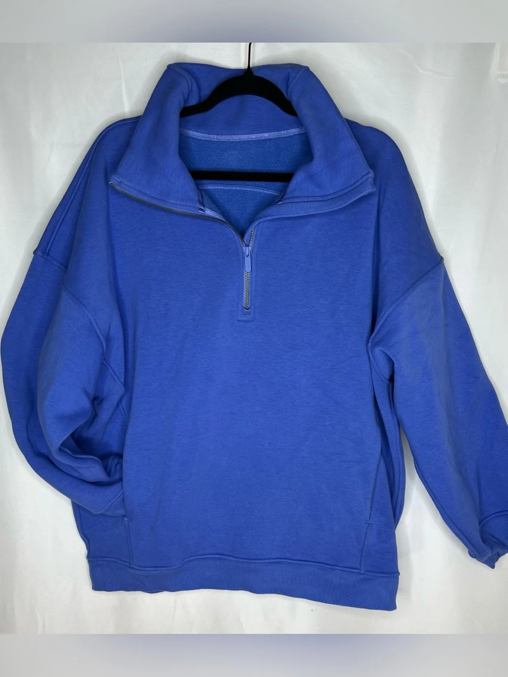 lululemon athletica Blue Wild Indigo Thick Fleece Half-Zip Pullover Size M/L